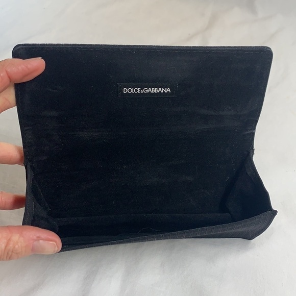 Dolce & Gabbana Soft Pinstripe Fabric Covered Front Flap Glasses Case - 6.5”x3” - Picture 5 of 10